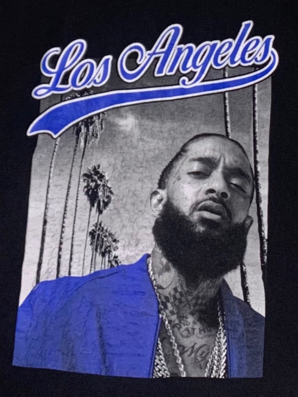 Nipsey Hussle Graphic T-Shirt Los Angeles Rappers Tee Men's 2XL Black Alstyle